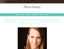 Tablet Screenshot of alisongeesey.com